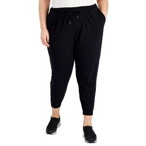 ID Ideology Women S Off Duty Jogger Pants Black Size 1X